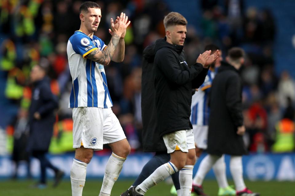 Lewis Dunk knows Brighton have a precious opportunity (Kieran Cleeves/PA) (PA Wire)