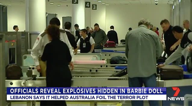 Lebanese authorities worked closely with Australian officials to foil the attack. Source: 7 News