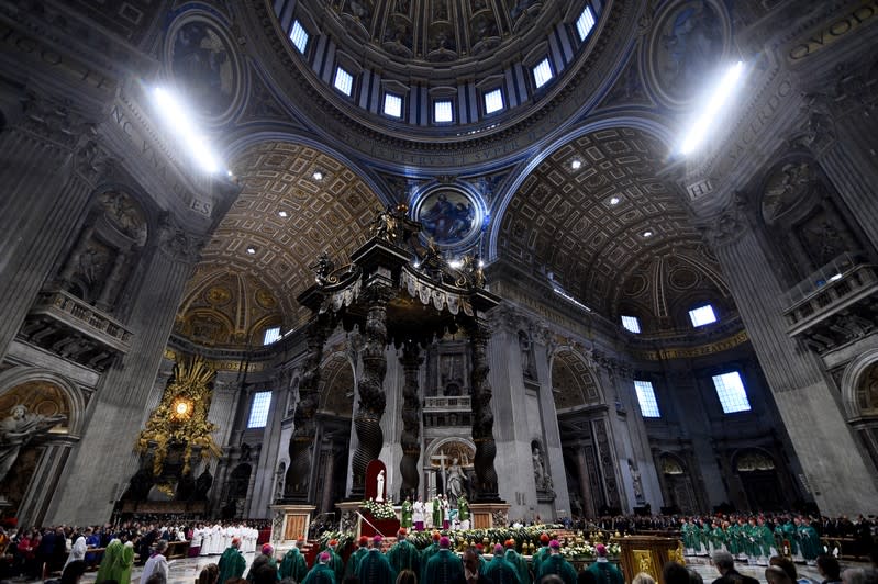 Pope Francis celebrates a Mass marking the Roman Catholic Church's World Day of the Poor