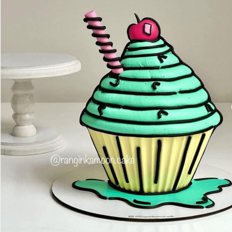 cupcake cartoon cake