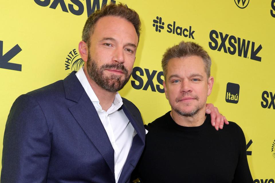 AUSTIN, TEXAS - MARCH 18: Ben Affleck and Matt Damon attend the "AIR" world premiere during the 2023 SXSW Conference and Festivals at The Paramount Theater on March 18, 2023 in Austin, Texas. (Photo by Michael Loccisano/Getty Images for SXSW)