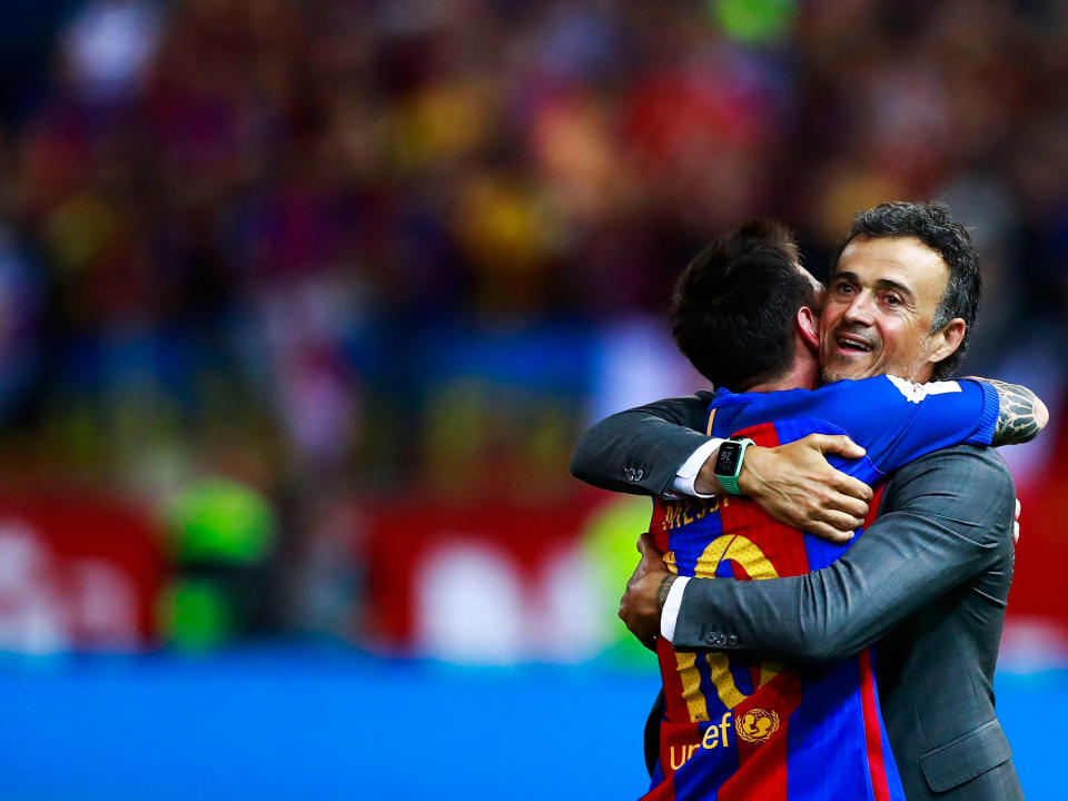 Luis Enrique bids farewell to Barcelona after three years at the club: Getty