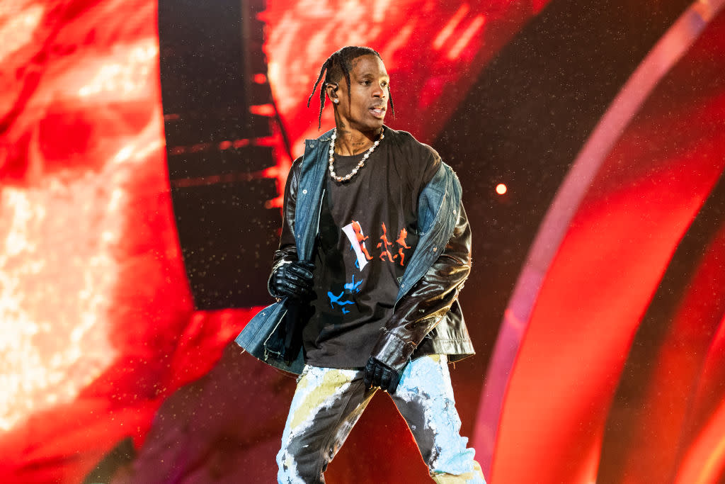 Travis Scott performs during the 2021 Astroworld festival on Nov. 5 in Houston. (Photo by Erika Goldring/WireImage)
