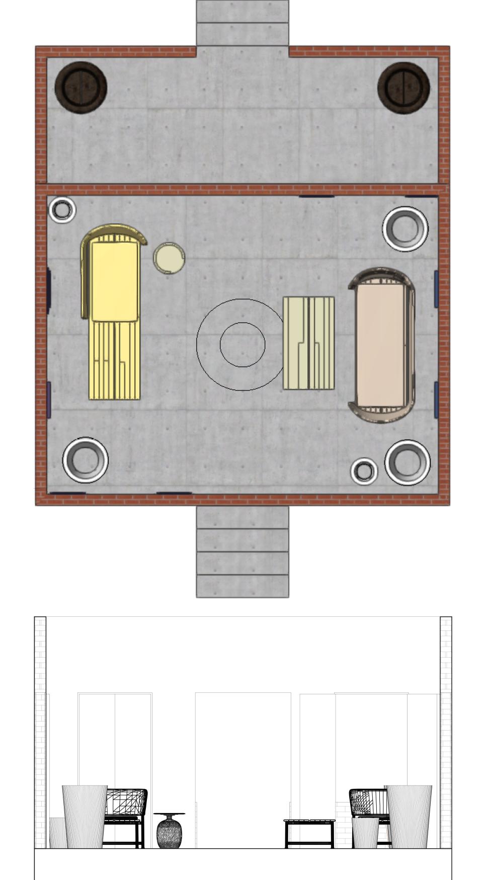 A rendering of the Cabana.