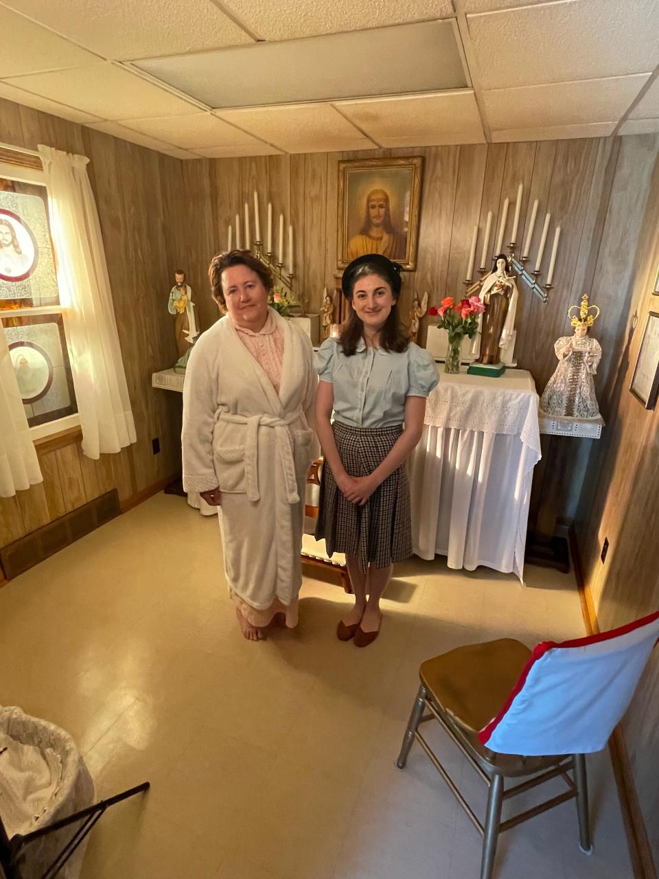 Jennifer Lavi, left, portrays Catholic stigmatic Rhoda Wise, and Cole Aansen portrays Rita Rizzo who became Mother Angelica, in an upcoming episode of "They Might Be Saints," a series being produced by EWTN. The series examines the life of American Catholics who may achieve sainthood.