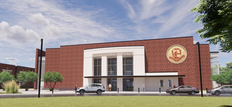 AI rendering of performing arts center at Germantown High School set to open fall 2024