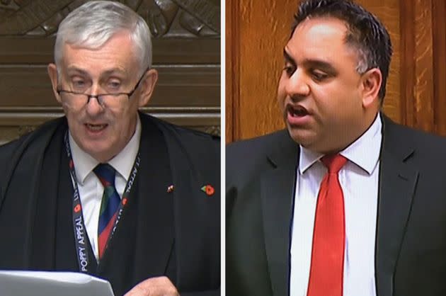 <strong>Sir Lindsay Hoyle called Imran Hussain “Mohammad Hussain” as he rose to speak.</strong> (Photo: Parliament TV)