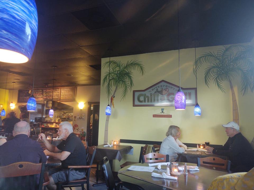 Chill & Grill in Vero Beach feels very cozy, with a large bar on one side and a dozen or so tables in the rest of the room.