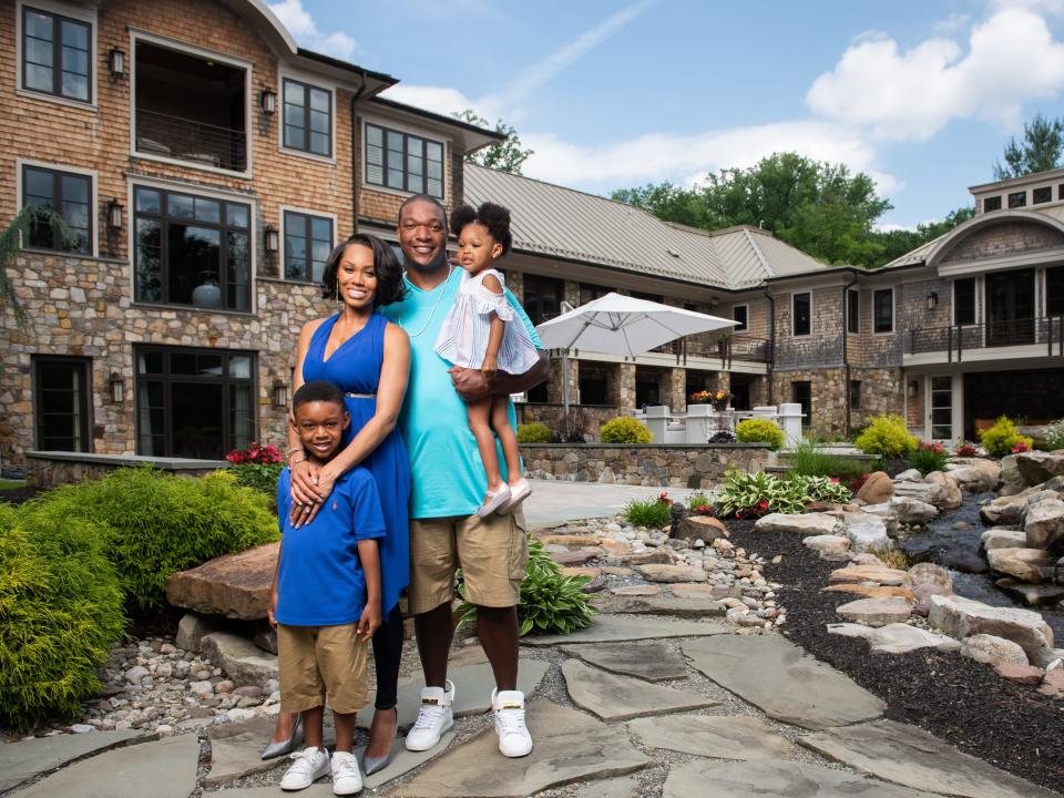 POTOMAC, MD - JUNE 1: Monique Samuels, along with her husband, former Redskin Chris Samuels, and two children, Christopher, 5, and Milani, 2, have their family life and home featured on the Bravo TV show Real Housewives of Potomac. 2018. (Photo by Mike Morgan/For The Washington Post via Getty Images)