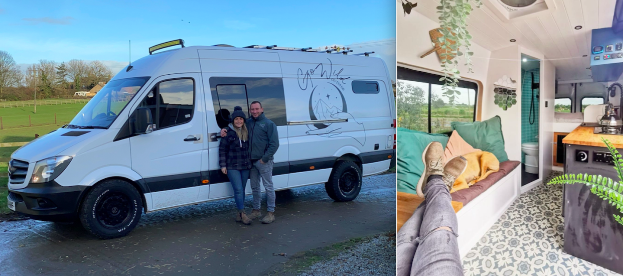 Sarah and Robert Gray spent thousands on converting a campervan into their very own portable hotel. (Caters)