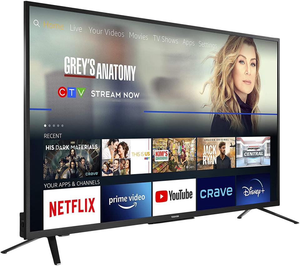 Toshiba 50-inch 4K Ultra HD HDR Smart LED TV - on sale now through Amazon Canada for only $370 (originally $480). 