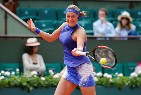 Tennis - French Open - Roland Garros, Paris, France - 28/5/17Czech Republic's Petra Kvitova in action during her first round match against USA's Julia BoserupReuters / Pascal Rossignol