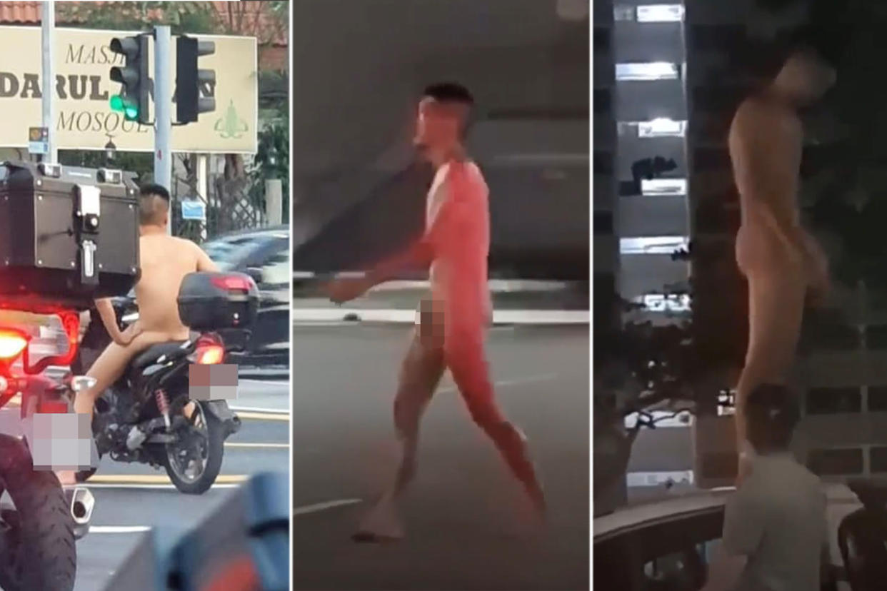 A 24-year-old man, who was seen naked in various public places and was also captured on camera riding a motorbike along the expressway without any clothes, will be charged with appearing nude in a public place.