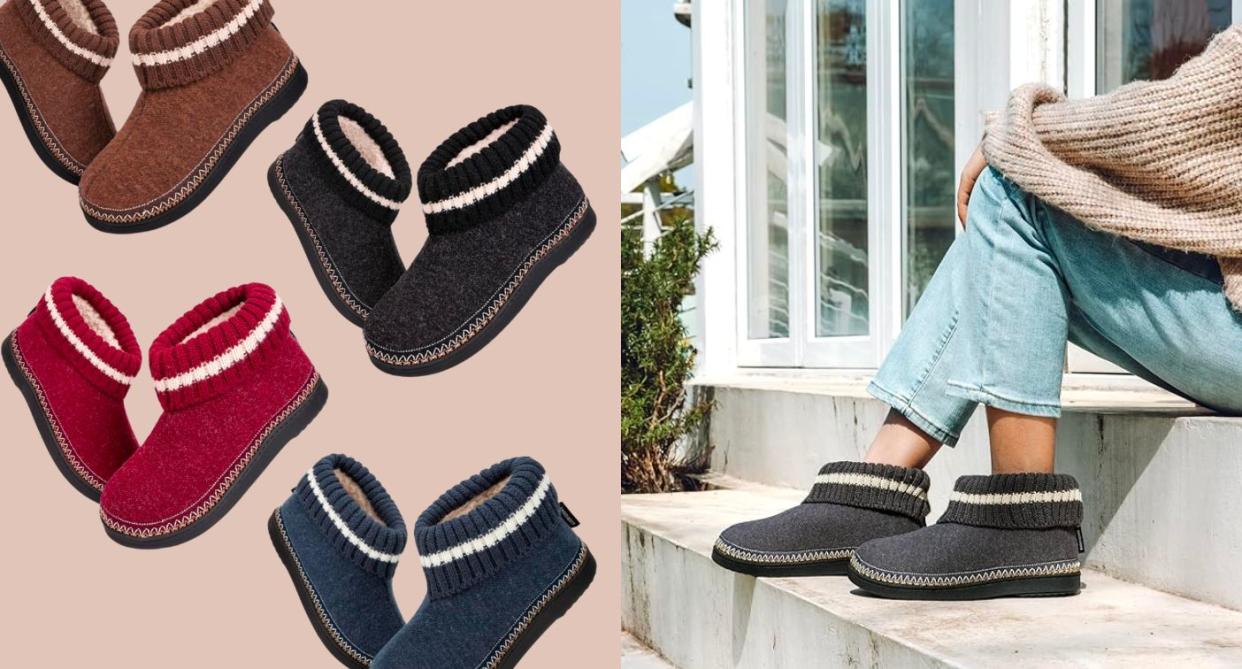 These Amazon slippers are cozy and warm & they're 33% off right now. (Photos via Amazon)