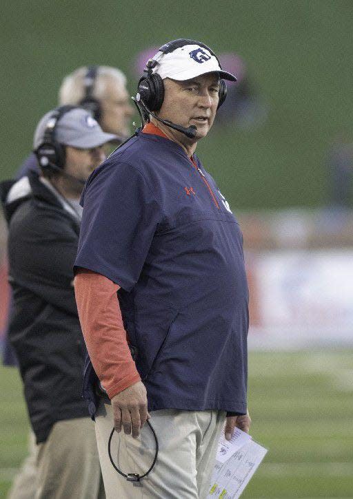 CSU Pueblo head coach John Wristen on the sideline during a CSU-Pueblo football game. Wristen announced Tuesday he's retiring from coaching.