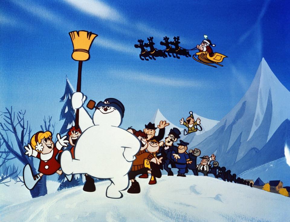 Frosty and his friends set off on a whirlwind adventure in search of the North Pole in "Frosty the Snowman," the classic animated musical special narrated by Jimmy Durante.