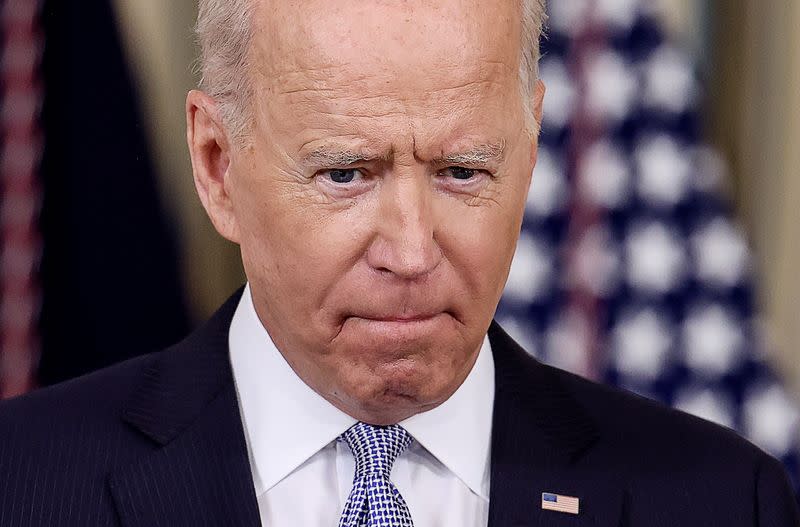 U.S. President Joe Biden speaks about COVID-19 vaccines at the White House in Washington