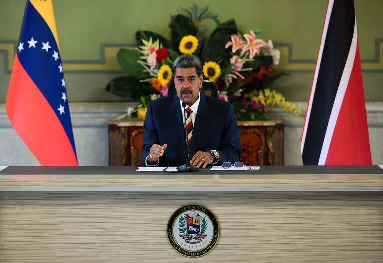 El presidente venezolano, Nicolás Maduro, en el Palacio de Miraflores, Caracas. (Francisco Batista / Miraflores press office / AFP) / 