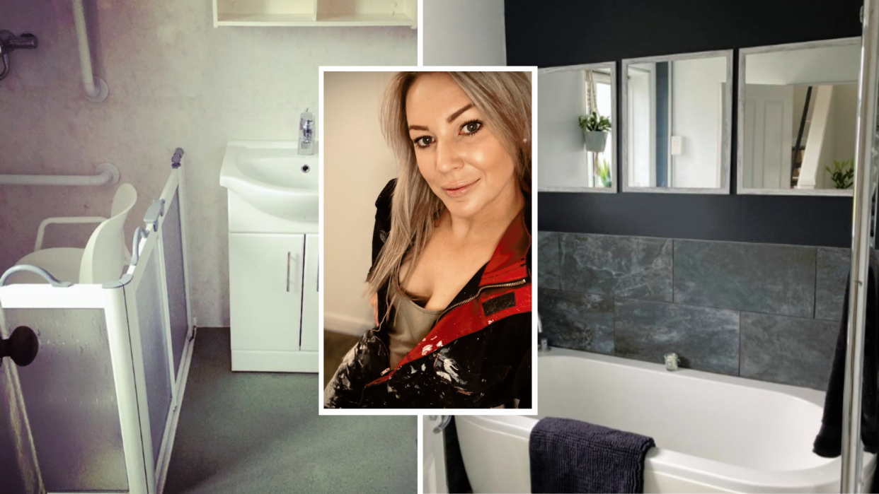 Clare Bryson has completed an impressive bathroom makeover for just £200. (Latestdeals.co.uk)