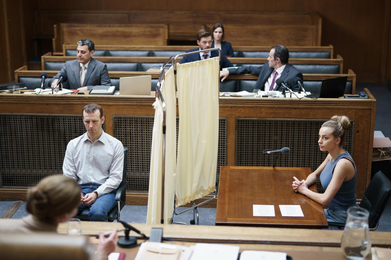 Chloe Ayling in court in the new BBC series