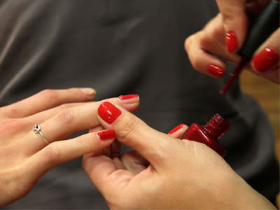 3. Go for Va-Va-Voom Red Nail Polish