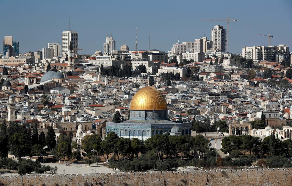 The Dome of the Rock mosque and a general view of Jerusalem on Dec. 1. (Photo: THOMAS COEX via Getty Images)