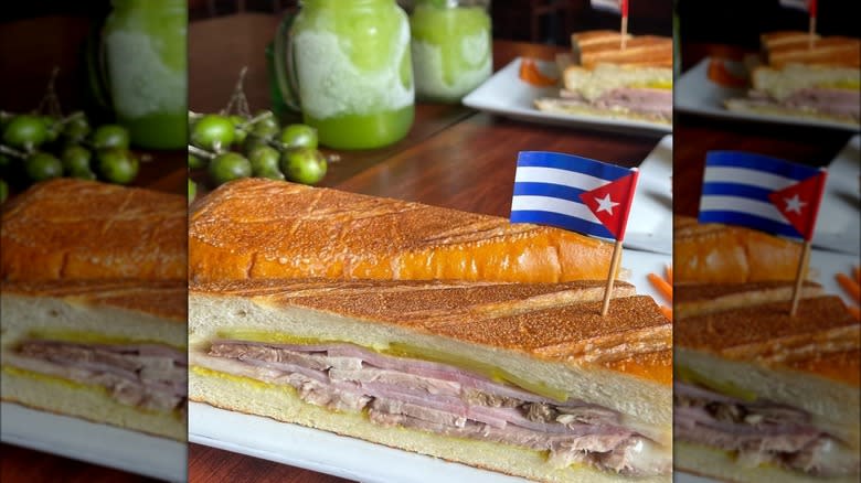 Cuban sandwich close-up