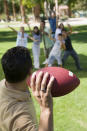 <div class="caption-credit"> Photo by: Shutterstock</div><div class="caption-title">Family football</div>Get your family off the couch and outside for a friendly game of touch football! Touchdown! <br> <a rel="nofollow noopener" href="http://blogs.babble.com/family-style/2011/12/28/17-kids-fashions-we-hope-disappear-by-2012/" target="_blank" data-ylk="slk:Related: 17 fashion trends that need to disappear this year;elm:context_link;itc:0;sec:content-canvas" class="link "><b><i>Related: 17 fashion trends that need to disappear this year </i></b></a> <br>