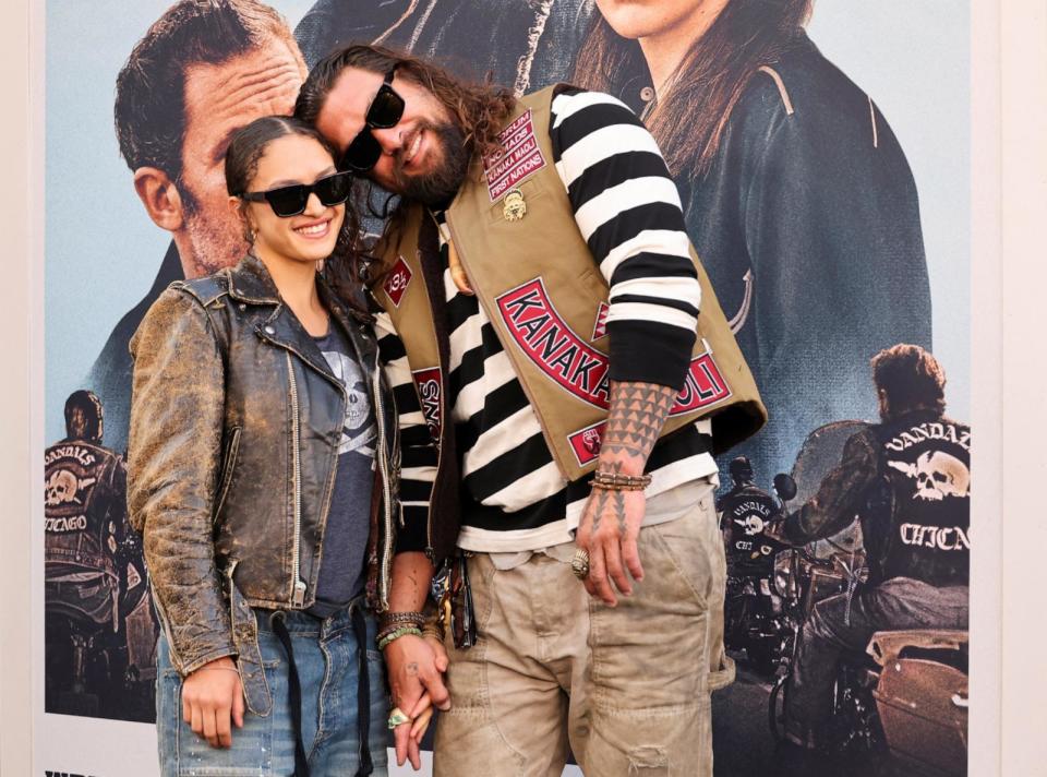 PHOTO: Jason Momoa and Lola Iolani Momoa arrive at the Los Angeles Premiere of Focus Features' 'The Bikeriders' at TCL Chinese Theatre, June 17, 2024, in Hollywood, Calif. (Aude Guerrucci/Reuters)