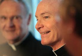 Bishop George Lucas being introduced as the Omaha, Nebraska, archbishop in 2009. Lucas served as bishop in Springfield from 1999 to 2009.