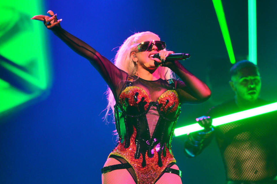 Christina Aguilera onstage