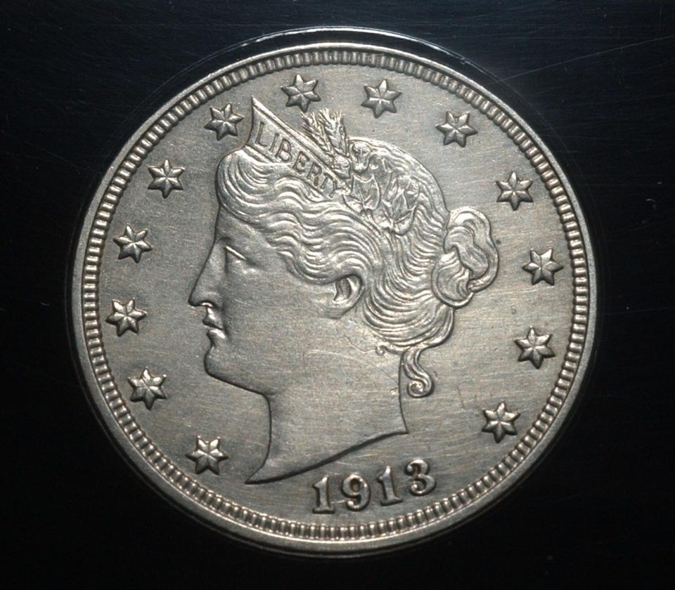 A 1913 Liberty Head nickel, one of only five in existence.