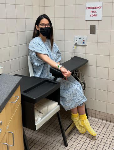 <p>Olivia Munn/Instagram</p> Munn learned she had cancer in May 2023. "Cancer is very good at hiding," says the actress (getting ready for a scan in May 2023).