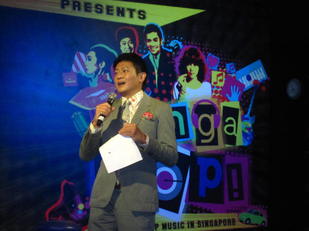 Dick Lee introduces SingaPop!, an inaugural concert celebrating Singapore's music scene over the years. (Yahoo! photo/Jeanette Tan)