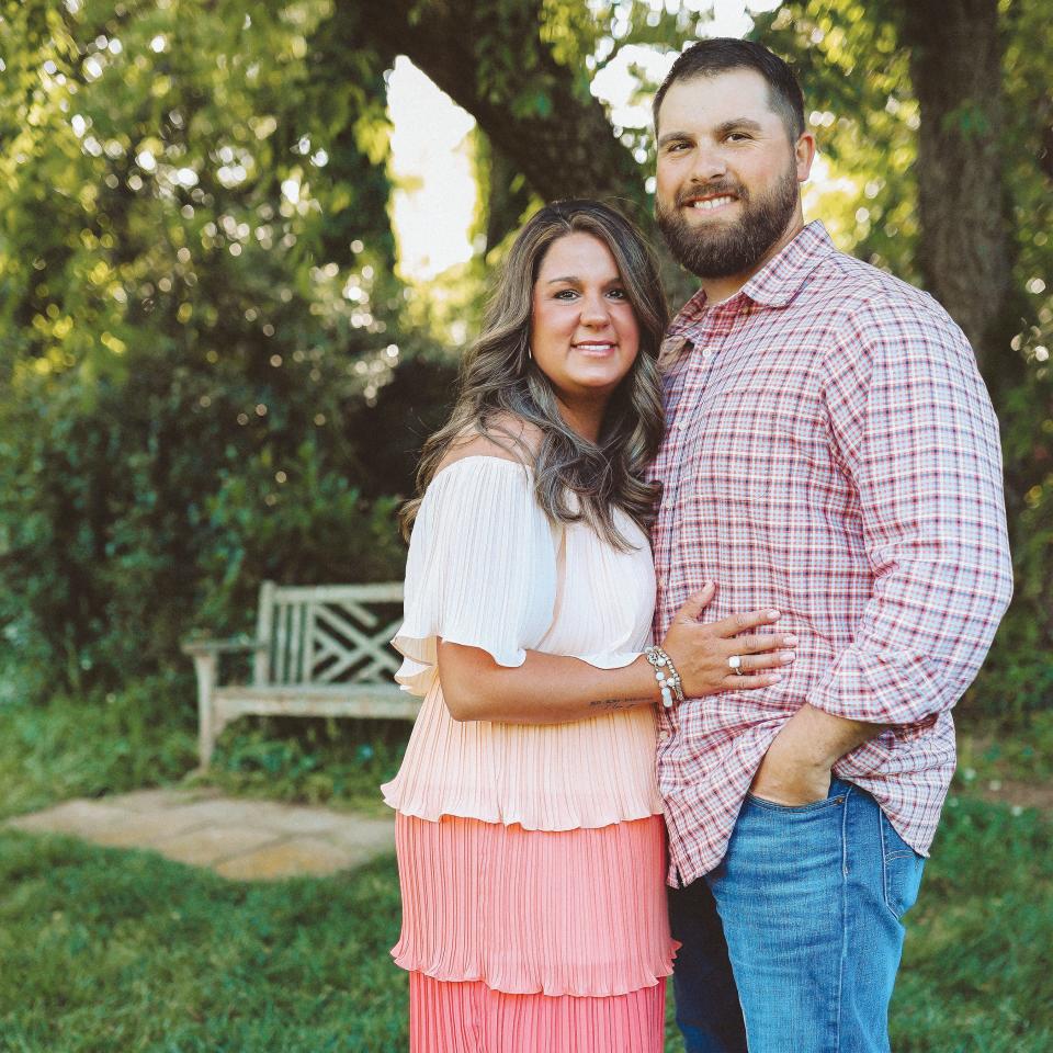 Kindra and Hunter Ruff create, set, and inscribe gravestones and monuments through their business, Upstate Memorials.