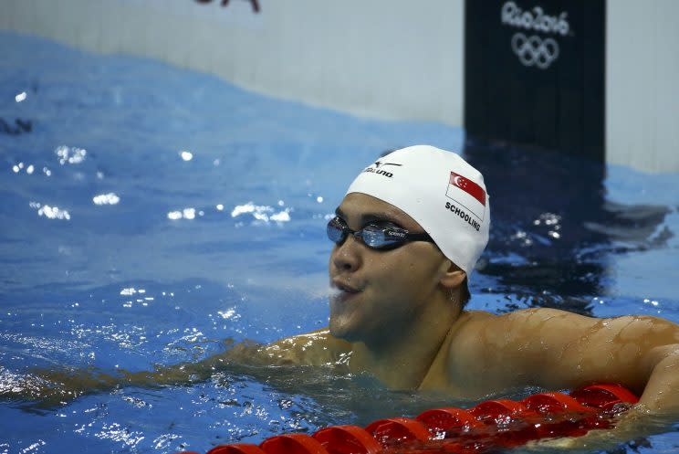 Joseph Schooling at the Rio Olympics in 2016. (Photo: Getty Images)