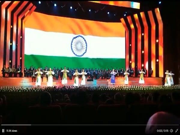 Visual of group performing Kathak at the SCO's gala concert in Tajikistan (Picture Courtsey Minister of External Affairs S Jaishankar Twitter Handle)