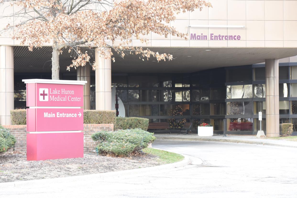 The entrance to Lake Huron Medical Center on Dec. 20, 2023.