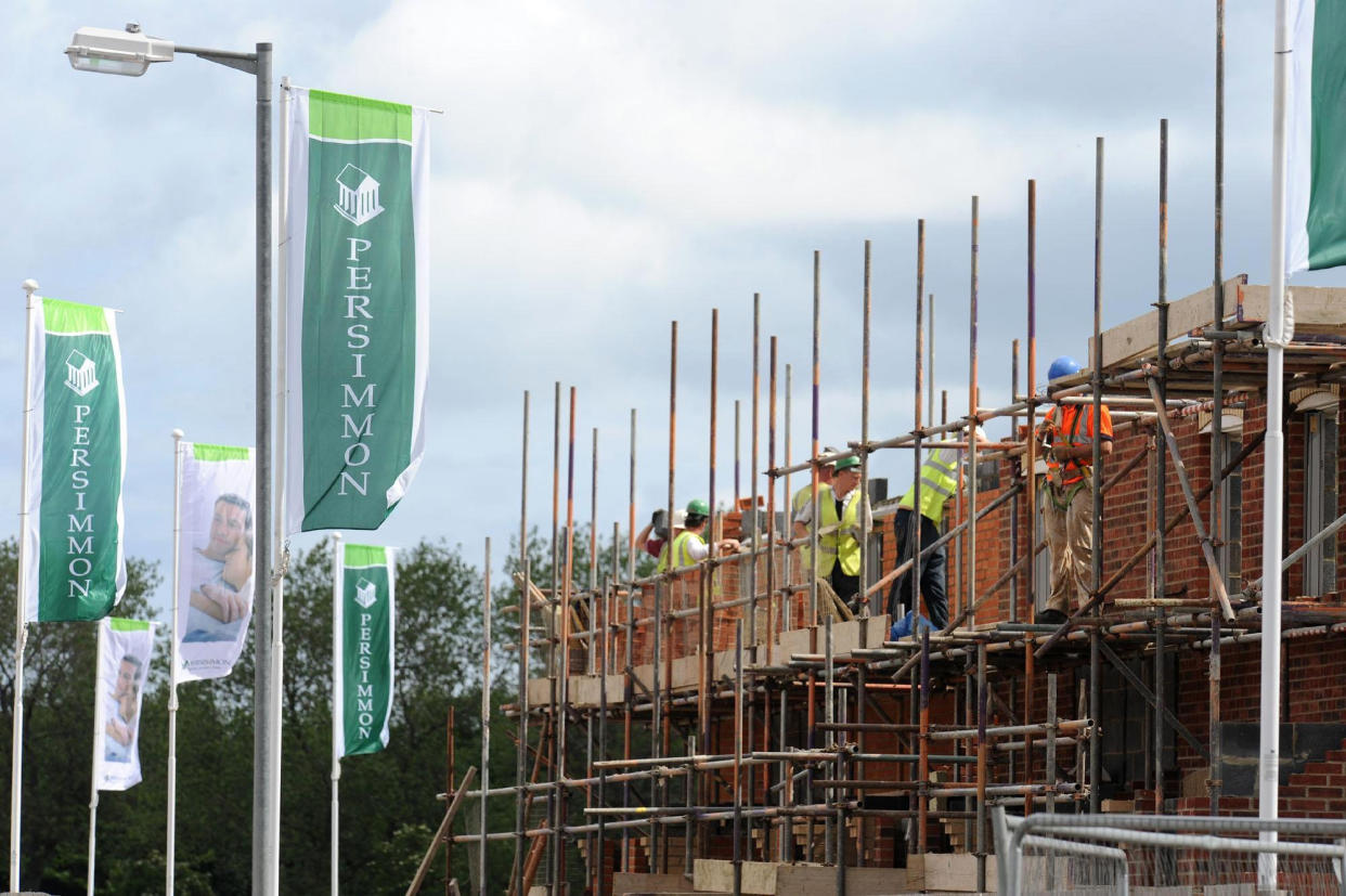 Building work continues at the Portland site of house builder Persimmon in Ashington, Northumberland, after it was announced that it had cut 1,100 jobs so far this year.   (Photo by Owen Humphreys - PA Images/PA Images via Getty Images)