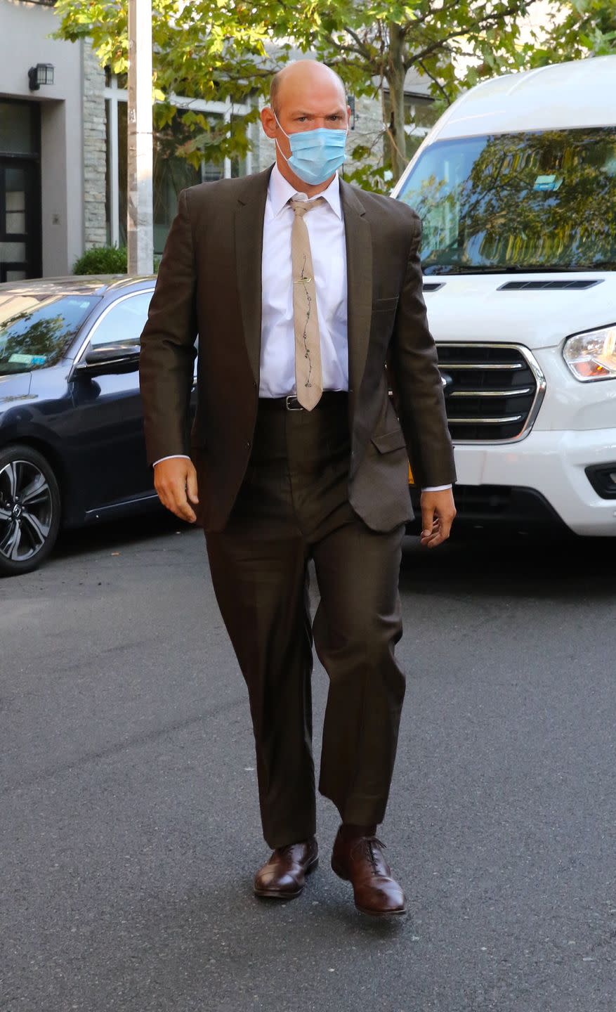 <p>Corey Stoll is seen on the set of The Many Saints of Newark on September 21, 2020 in New York City.</p>