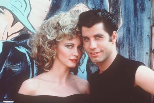 Olivia Newton-John and John Travolta in the movie "Grease."