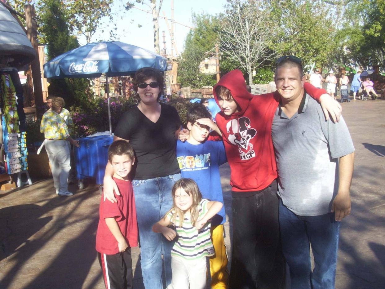 Tia Collin's family in Busch Gardens