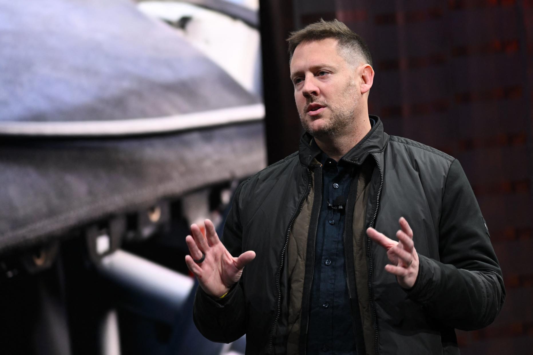Neill Blomkamp, Director of Gran Turismo, speaks during the Consumer Electronics Show (CES) in Las Vegas, Nevada, on January 4, 2023. (Photo by Patrick T. Fallon / AFP) (Photo by PATRICK T. FALLON/AFP via Getty Images)