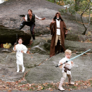 <p>‘Star Wars’ hit the Burtka-Harris household as Jedis and Princess Leia came out to play for Halloween.<br><i>[Photo: Instagram/nph]</i> </p>