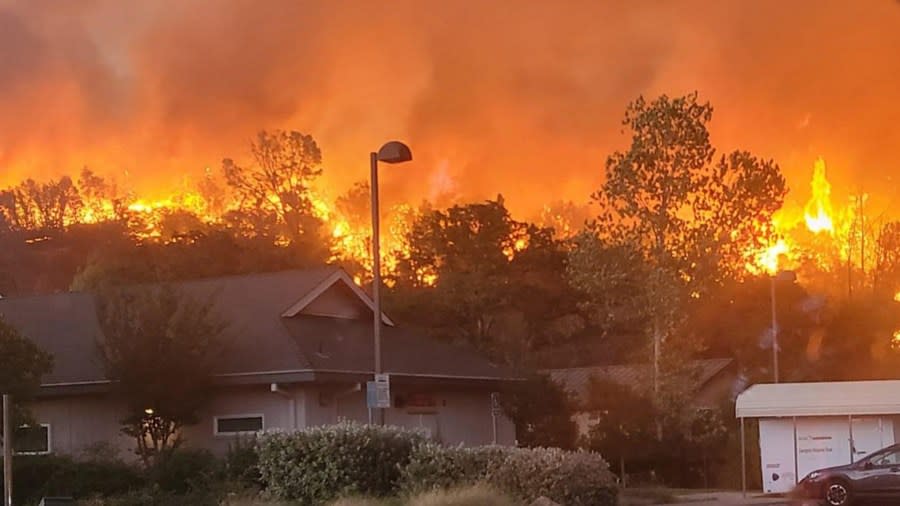 French Fire, view from Hospital Road, Mariposa (Image credit, Eva Adams)