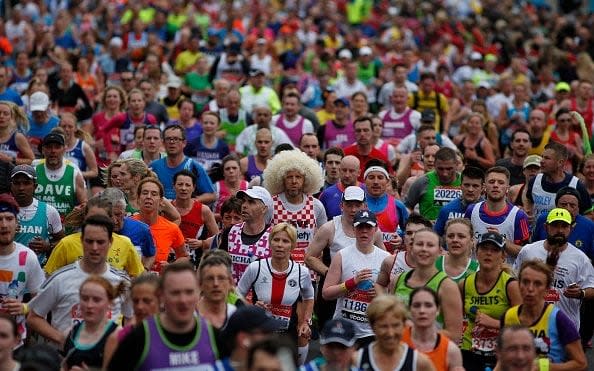 Where's that wally? It can be easy to lose your friends in the Marathon - 2015 Getty Images
