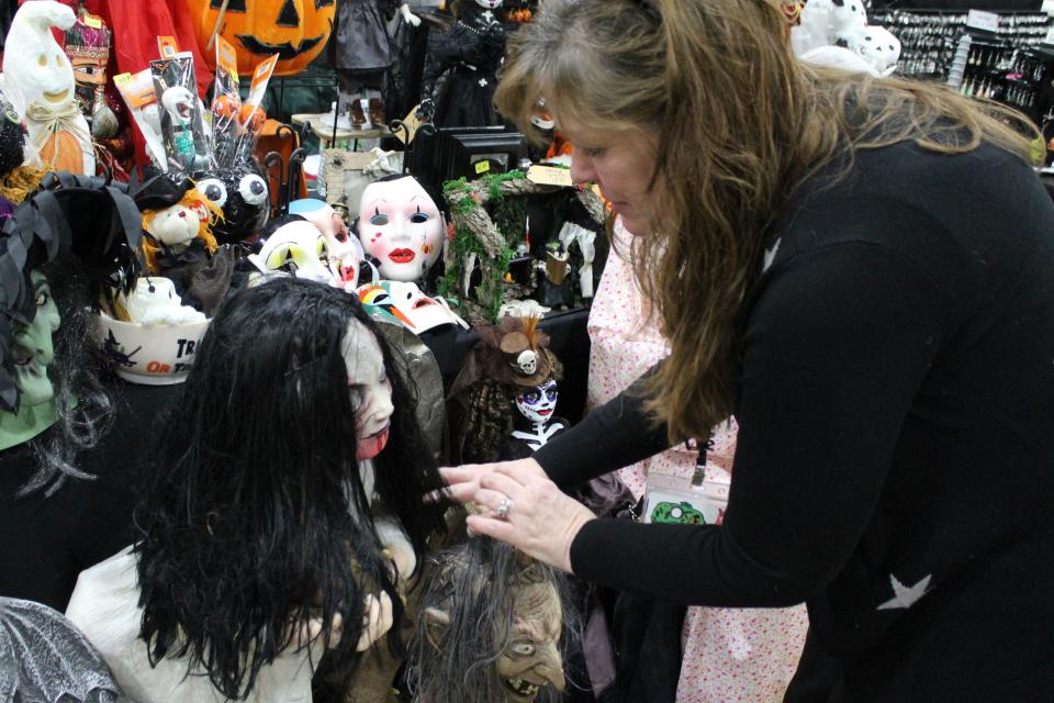 Janet Albright of Jumble Werks brought her spooky collection of dolls and miniatures to sell at the Michigan Oddities and Horror Fest this past weekend.