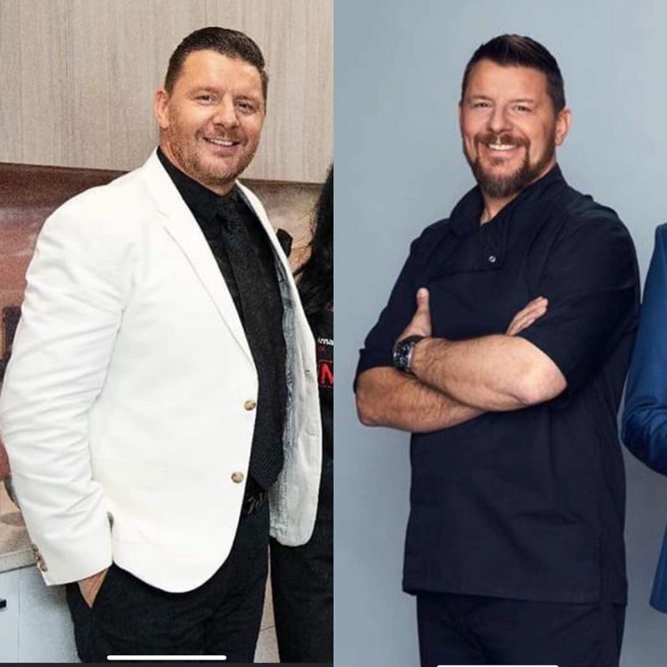 Manu Feildel before and after his 12kg weight loss