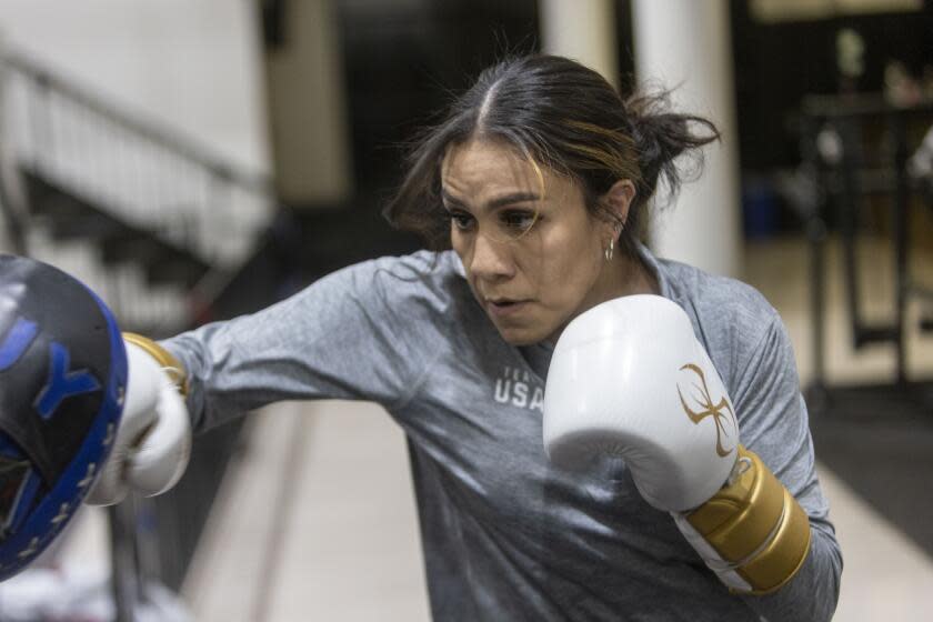 Jajaira Gonzalez of Glendora, Calif., at the CAPE Fitness gym in La Verne, Calif.