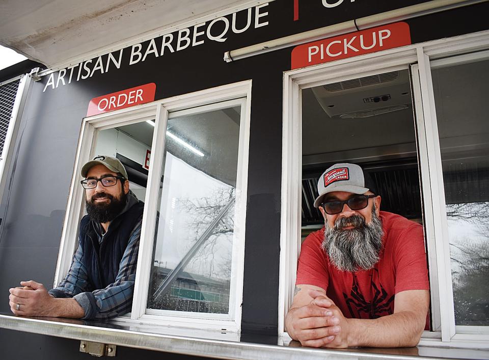 Tom Lyon and Doug Moniz of Missing Link BBQ in Dartmouth.